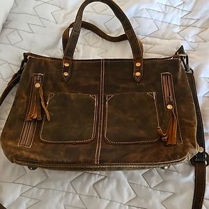 Myra leather satchel